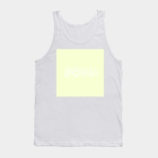 Pastel Kawaii Heart Button - Spring Green Tank Top